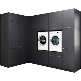 laundreezy Mehrzweckschrank-Set 285 x 238 x 68 cm Grau