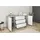 P & B Sideboard Vera mit LED ca. 150 cm Weiß Hochgl./Grau