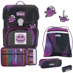 Scout Neo Schulranzen-Set 4 teilig Set Movie Star Pink Pixel