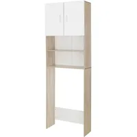 ECD Germany Waschmaschinenschrank Badmöbel Badschrank Badhochschrank Schrank 190 x