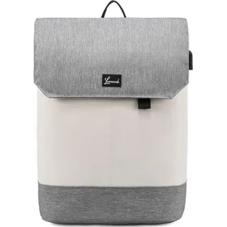 Wasserdichter Laptop-Rucksack Diebstahlsicherung Damen Business Uni (Beige