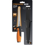 Fiskars Kleine Metallsäge Inkl. Holster, Sägeblattlänge: 15 cm, 7 TPI, Schwarz/Orange, PowerTooth, 1062935