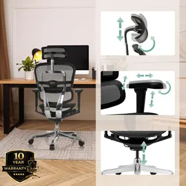 HJH Office Ergohuman Ultra Gen2 Netz Schwarz