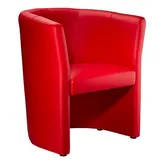 Nowy Styl Besuchersessel rot Kunstleder 70,0 x 63,0 x 77,0 cm, 1 St.