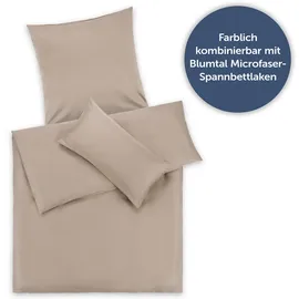 Blumtal Bettwäsche unifarben Taupe 240 x 220 cm + 2 x 80 x 80 cm