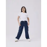 NAME IT Rose Wide Cargo Fit Jeans Dark Blue Denim 14 Jahre