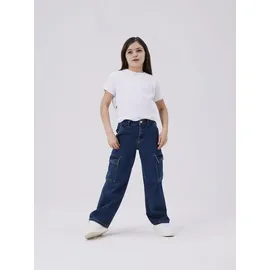 NAME IT Rose Wide Cargo Fit Jeans Dark Blue Denim 14 Jahre