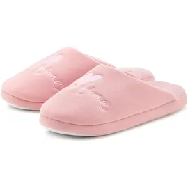 VIVANCE »Pantolette, Pantoffel, Clog,« mit verspieltem Schriftzug VEGAN rosa