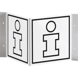 Schild I Tür-Nasenschild Piktogramm Infopoint, Kunststoff, 150x150mm