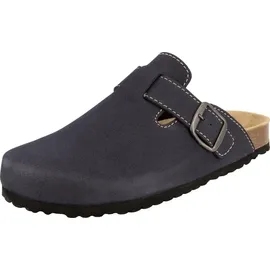 Supersoft Classic Clogs Lederdecksohle, Korkfußbett, Schnutzabweisend - Navy)