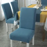 Choyclit 6-teiliger Stretch-stuhlhussen-set, Strapazierfähige Esszimmerstuhlhussen, Stuhlhussen Für Partys, Hochzeiten, Geburtstagsdekorationen Usw. (blau)