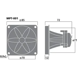 Monacor Piezo-Hochtöner MPT-001 225 Watt 4 Ohm