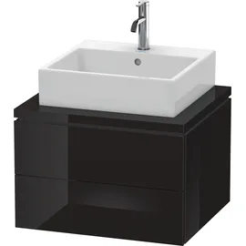 Duravit L-Cube 62x54,7cm, sw hgl, f Kons, 2 Schubkästen