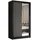masseno Schwebetürenschrank LAMELLO 120 x 216 x 61 cm Schwarz