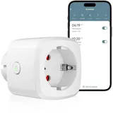 HBN Smart WLAN-Steckdose mit Verbrauchsmessung, Smart Home WiFi Steckdose mit APP Intelligente Schaltsteckdose, 10A, Kompatibel mit Alexa & Google Home, 1 Stück