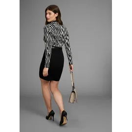 Bruno Banani Jerseykleid Schwarz Gemustert 42