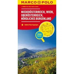 MARCO POLO Regionalkarte Österreich Blatt 01 Niederösterreich, Oberösterreich 1:200 000