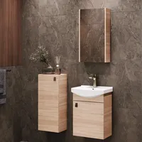 Planetmöbel Waschtischunterschrank 45 cm mit Spiegelschrank und Midischrank 32