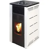 JOIMA - Pelletofen ohne Strom Natur Style Modell 8 kW (Weiß)
