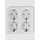 COFI 1453 Mehrfachsteckdose 4-fach Weiß