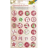 Folia Adventskalender "Buttons" aus Blech, 1-24