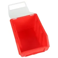 ADB Sichtlagerkasten mit Deckel, rot,