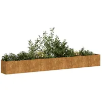 VidaXL Pflanzkübel Rostig 360x40x40 cm Wetterfester Stahl