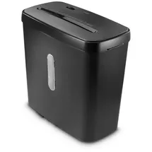 Hama Aktenvernichter Aktenvernichter Partikelschnitt (Papier + Plastik, Korb, 5 Blatt, P4), Mit Papierkorb, 4 x 39 mm Schnitzel, Automatik, Rücklauf schwarz