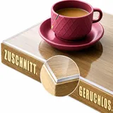 Floordirekt Transparente Tischfolie 2mm, Tischdecke mit 45° abgeschrägter Kante, Größe wählbar, Tischfolie nach Maß, Made in Germany, Schutzfolie, Tischschutz, Folie L:175 x B:55 cm