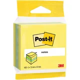 3M Post-it Notes Mini Würfel, Gelb, Blau und Grün, 400 Blatt, 51 mm x 51 mm - Selbstklebende Notizzettel für Notizen, To-Do-Listen und Erinnerungen