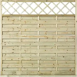 Plus Zaun Hauptelement Bergen mit Rankgitter 180 x 180 cm Grün