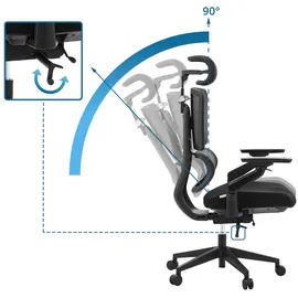 HJH Office Ergo U2 Flex3 Stoff Schwarz