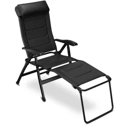 Klappstuhl gepolstert »Camping 3D-Mesh« mit Beinauflage, schwarz