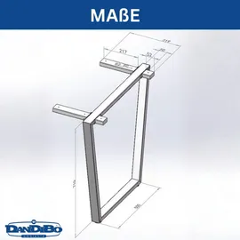 DanDiBo Ambiente Tischbeine 96668 72 x 72 cm