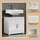 WELLTIME trendteam smart living Amanda Waschbeckenunterschrank Weiß/Weiß Hochglanz Unterschrank für das Badezimmer mit 2 Türen und 1 Einlegeboden 60 x 56 x 34 cm Moderner Stil