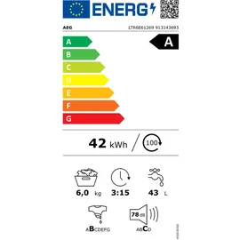 AEG Serie 6000 LTR6E61269 Toplader (6 kg, 1200 U/min)