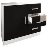 VCM Zalo XL 63 x 56 x 30 cm weiß/schwarz