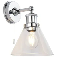 Licht-Erlebnisse Wandleuchte IP44 Bad H: 26 cm klein Metall