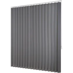 Lamellenvorhang LIEDECO "Lamellenvorhang Vertikalanlage Verdunkelung - 127 mm Lamelle" Gr. 3, grau (dunkelgrau, weiß), B:150cm H:180cm, Jalousien, Kürzbare Vertikalanlage Verdunkelung