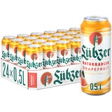 Lübzer Grapefruit, Radler Dose (24 x 0,5 L), Dosenbier Biermischgetränk - Alster - Bier