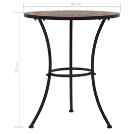 vidaXL Bistroset 3-tlg. orange/grau