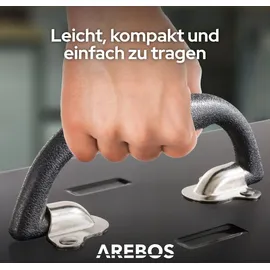 Arebos Werkzeugkasten mit 3 Schubfächern, Schwarz, 8,2 kg & Schwarz