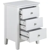 VCM Nachtschrank Linnea 34 x 34 x 62,8 cm Weiß