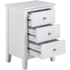 VCM Nachtschrank Linnea 34 x 34 x 62,8 cm Weiß