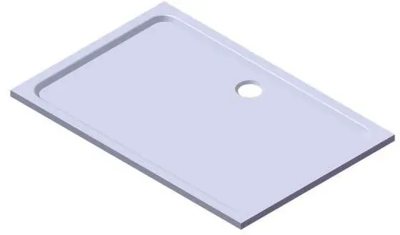 DM-San Duschmeister Duschwanne Mineralguss 80x120x2,5.. - Duschwanne