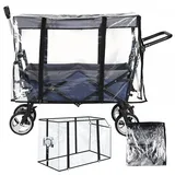 Universal Bollerwagen Regenschutz Transparent | Regenverdeck Wasserdichtes Bollerwagen Zubehör, Leicht & Faltbar (100-120cm)
