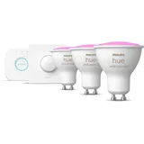 Philips Hue Starter Set 3x GU10 Smart Button Bridge 2.1 White Color Ambiance LED