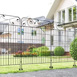 Outsunny Maschendrahtzaun 352 x 110 cm Schwarz/Metall