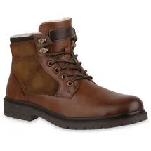 Stiefelparadies Herren Worker Boots in Braun,