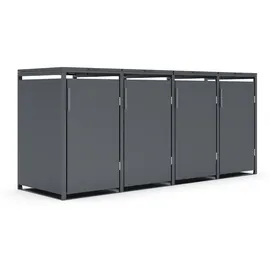 plats® Mülltonnenbox 265 x 80 x 116 cm grau